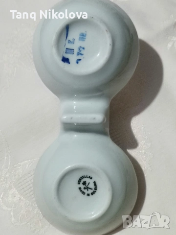 Ретро българска порцеланова солничка, снимка 2 - Сервизи - 53214293
