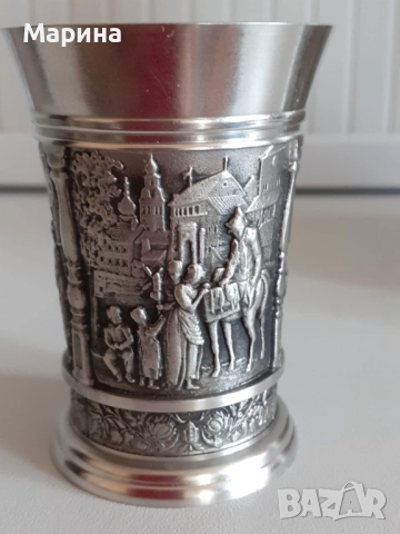 Комплект за ракия от калай Antik*Vintage  #86, снимка 9 - Антикварни и старинни предмети - 51564492