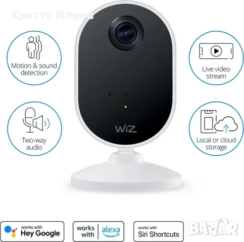 Стартов комплект за наблюдение WiZ Security Wi-Fi Bluetooth, снимка 3 - Комплекти за видеонаблюдение - 56193572