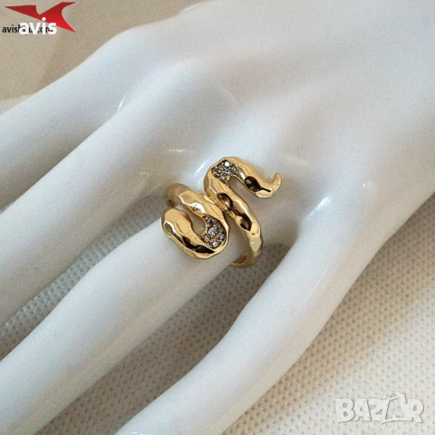 Пръстен с 14К златно покритие 224840, снимка 4 - Пръстени - 52946616