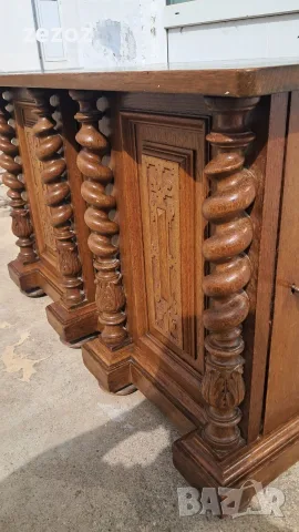 Атикварен шкаф Неоренесанс масив, снимка 9 - Шкафове - 56073126
