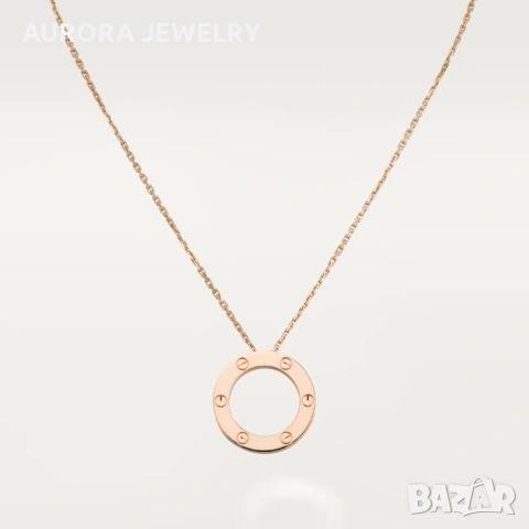 CARTIER Love Rose Gold Large Pendant Дамскo Колие, снимка 12 - Колиета, медальони, синджири - 53238709