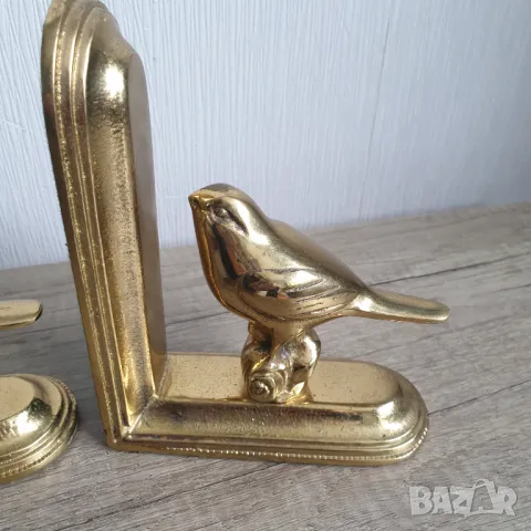Два стари месингови книгоразделителя с птици, снимка 5 - Антикварни и старинни предмети - 49689480