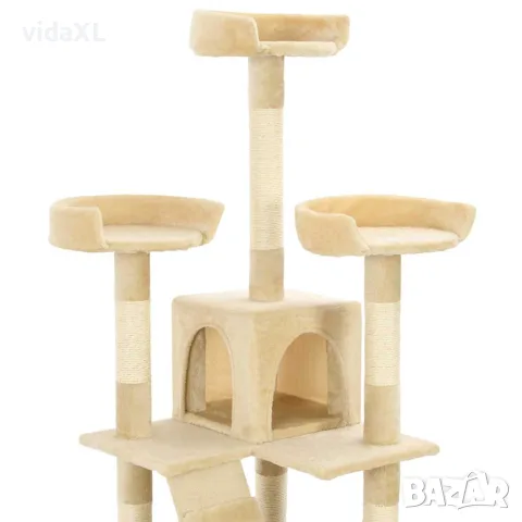 vidaXL Котешко дърво със сизалени стълбове, 170 см, бежово, снимка 4 - За котки - 56146213