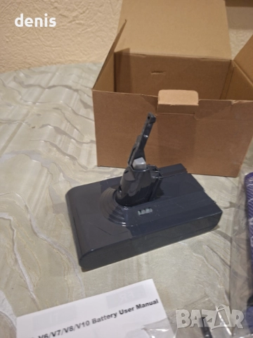 Батерия за прахосмукачка Dyson V8, 6000 mAh, включва филтри преди и след двигателя, четка и инструме, снимка 2 - Прахосмукачки - 52740171
