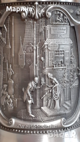 Халба за бира от калай, 700 мл,  Antik*Vintage #101, снимка 8 - Антикварни и старинни предмети - 52367675