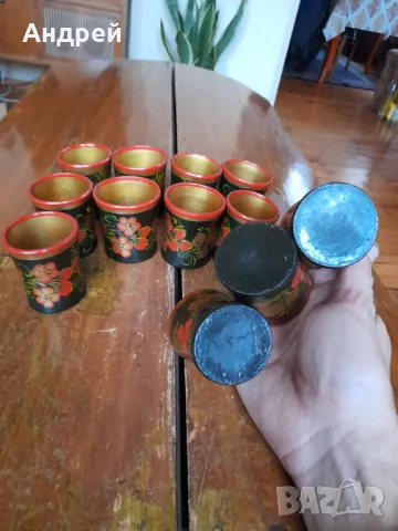 Стара дървена чаша,чаши,хохлома #7, снимка 7 - Други ценни предмети - 48452692