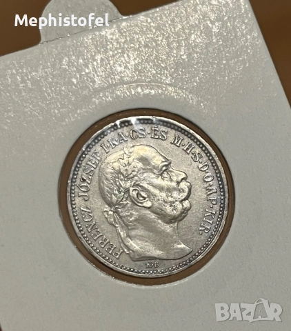 1 корона / крона 1912 г, Австро-Унгарска империя - сребърна монета, снимка 3 - Нумизматика и бонистика - 52944729