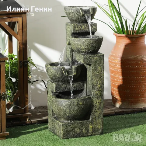 Градински фонтан Outsunny, снимка 9 - Градински мебели, декорация  - 56170858