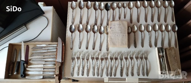 Лот 87 вил,57 лъж,11 ножа за хранене и 3 ножа за рязане на месо и хр. прод.+подарък дъска за хляб., снимка 2 - Прибори за хранене, готвене и сервиране - 50578180