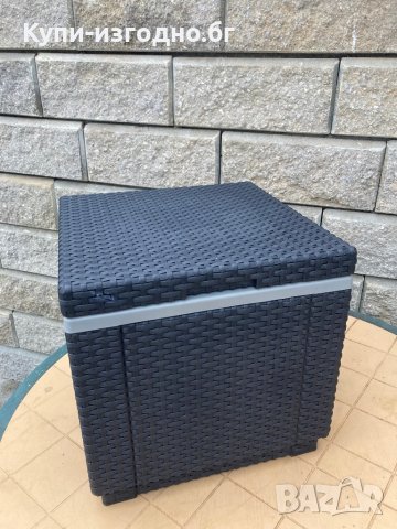 Кутия за напитки и стол - Allibert Ice Cube Germany с лек дефект , чисто нова с кутия , графит цвят, снимка 7 - Декорация за дома - 31136255