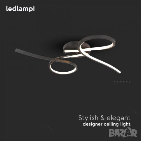 LED Плафониера 24W Черна Топло Бяла Светлина, снимка 2 - Лампи за таван - 41185160