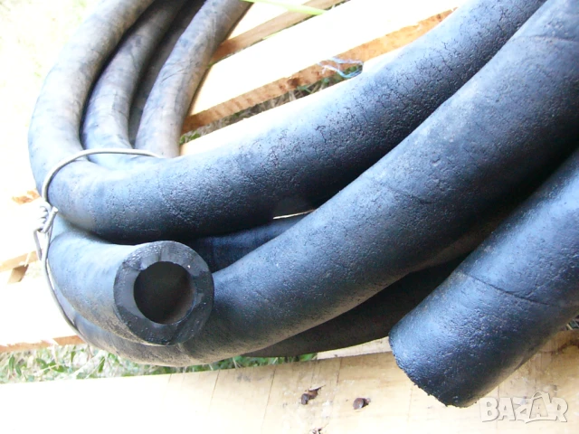 Български Усилен Гумен МАРКУЧ 1“ Ф25x40 мм за Вода Поливане Напояване Миене Кангал 12 м Шлаух БАРТЕР, снимка 2 - Напояване - 51320652