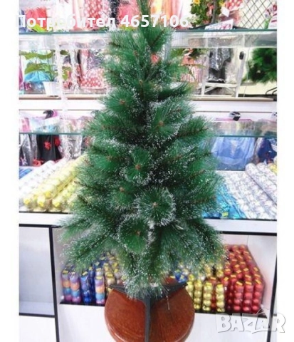 Коледна елха с бели заскрежени връхчета, снимка 10 - Декорация за дома - 52494234