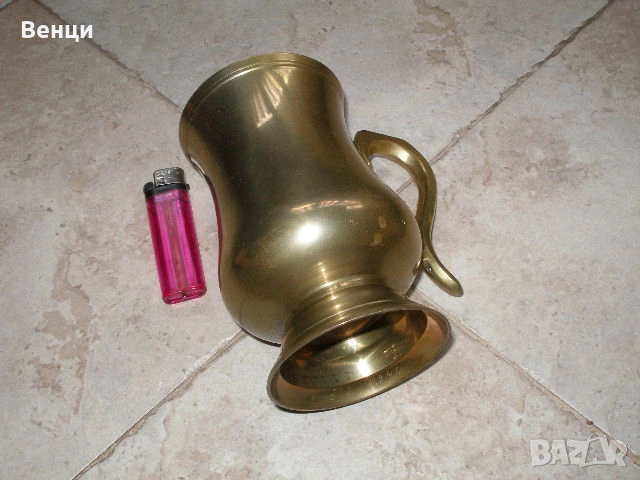 Месингова Чаша Халба, снимка 6 - Антикварни и старинни предмети - 53040345
