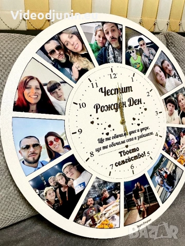 Часовник със снимки, снимка 2 - Стенни часовници - 52952005