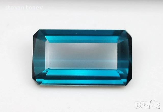 Първокласен син турмалин с VVS чистота - 6.08кт!Сертифицикат!Нов!, снимка 8 - Други - 47386400