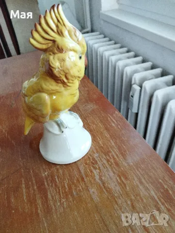 Порцеланов папагал  Какаду антика, снимка 13 - Антикварни и старинни предмети - 50371194