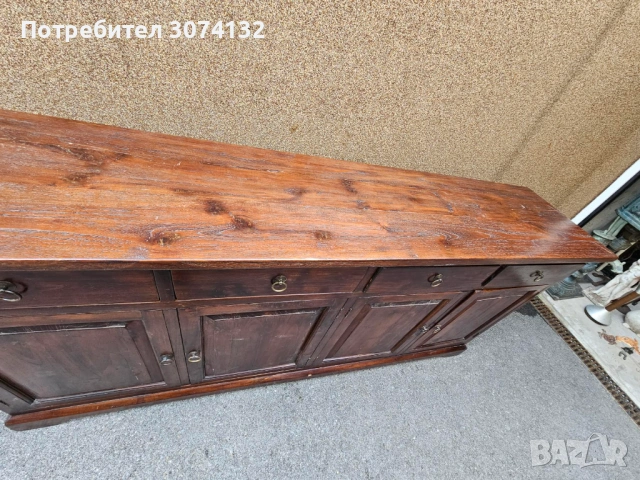 Контрабюфет в стил Рустик изработен изцяло от дърво, снимка 2 - Бюфети - 53569838