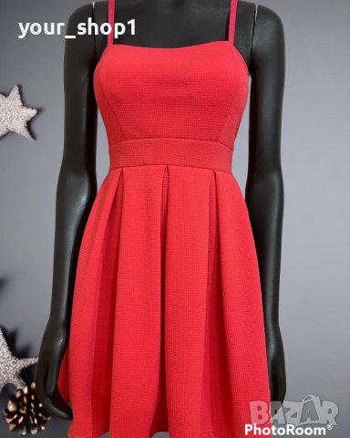 Дамска къса рокля цвят корал, снимка 4 - Рокли - 38997546