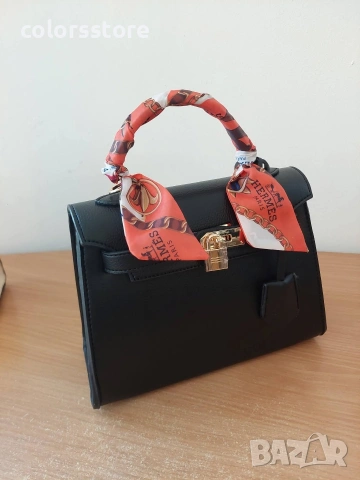 Черна чанта Hermes - SG713, снимка 4 - Чанти - 32650617