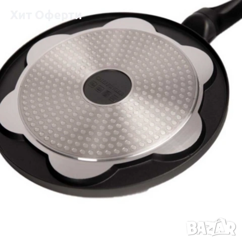 Тиган за 7 палачинки Ø28 см Cheffinger – мраморно незалепващо покритие, индукционен, снимка 7 - Съдове за готвене - 53167742