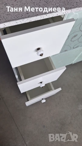 Реновиран бял шкаф за баня с модерна мивка тип купа и луксозна батерия, снимка 10 - Мивки - 51129855