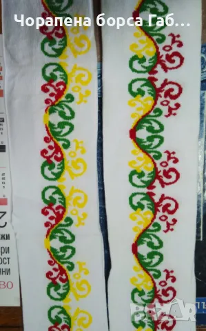 3/4 чорапи с фолклорни мотиви 101, снимка 2 - Дамски чорапи - 42269084