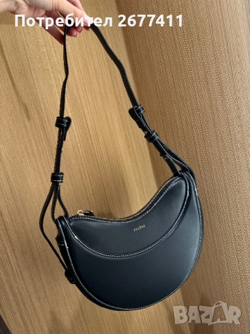 Polene дамска черна чанта , снимка 5 - Чанти - 53276327