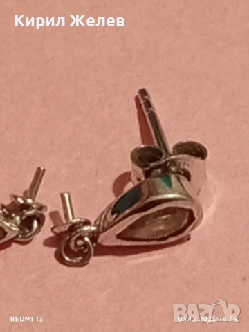 Елегантни дамски сребърни обеци с ювелирно фасетиран чист планински кристал 34241, снимка 5 - Обеци - 52640678