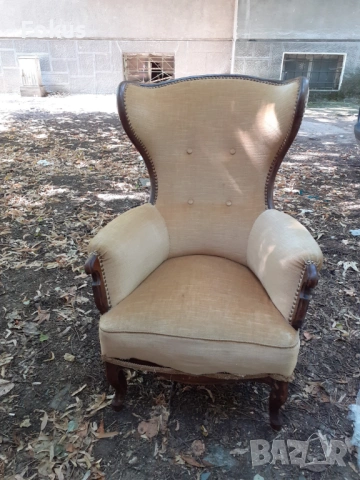 Уникат много стар стол кресло 18 - 19 век антика, снимка 2 - Антикварни и старинни предмети - 53461679