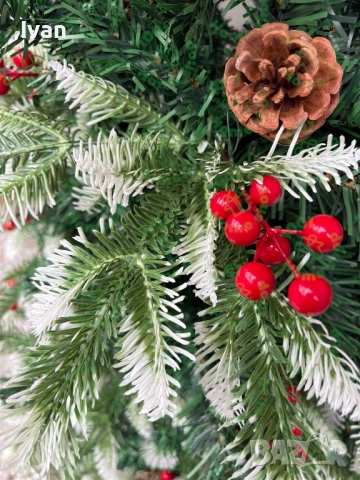 Коледна елха лукс Зелена 3D клонки 150см 180см 210см, снимка 2 - Декорация за дома - 52124974