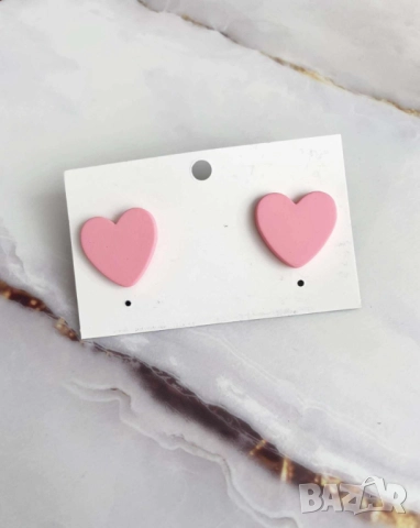 Обеци LFS Sweet Hearts Pink 9949  , снимка 3 - Обеци - 52013451