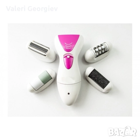 Уред за красота 4 в 1 приставки за обезкосмяване, тример, полиране на пети, снимка 3 - Тримери - 52418012