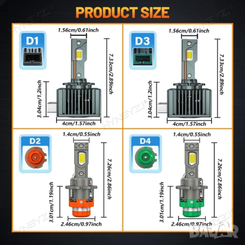 Mini D2S лед крушки, снимка 8 - Аксесоари и консумативи - 53101849