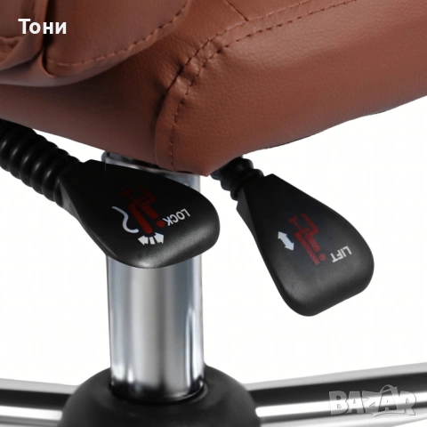 Ергономичен офис стол с лумбална опора от еко кожа – комфорт за дълги часове без болки, снимка 10 - Столове за офис - 53158656