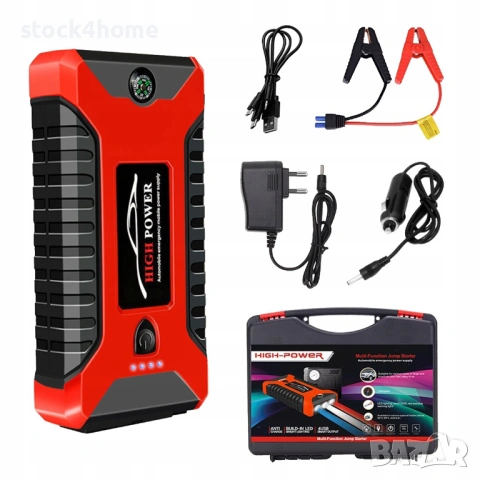 Мултифункционален стартер за кола, Jump starter, 20000mAh, 600A, 12V, Авариен преносим Power Bank, снимка 12 - Аксесоари и консумативи - 53051405