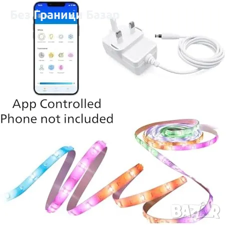 Нова RGBIC LED Лента 10 м – Wi-Fi, Alexa, Google Home, 16 млн. цвята, снимка 7 - Лед осветление - 47275465