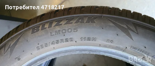 Зимни гуми Bridgestone Blizzak LM005 285/45/20 Dot 2825, снимка 4 - Гуми и джанти - 56061264