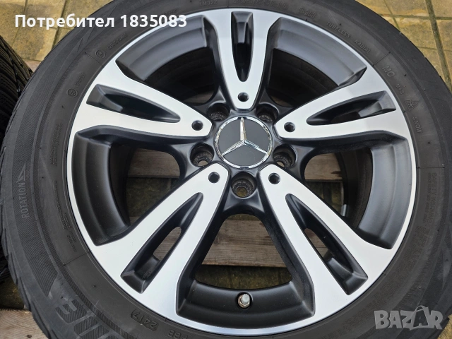 Лети джанти 16ки 5х112 Mercedes + зимни гуми 205/55/16 Bridgestone, снимка 7 - Гуми и джанти - 53541614