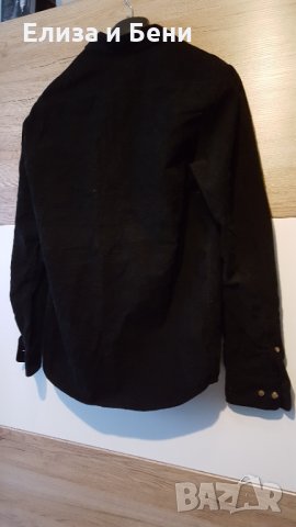 Черна джинсова риза с дълъг ръкав H&M, снимка 3 - Ризи - 35843008