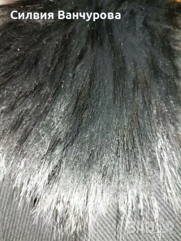 Черно палто 100 %вълна и лисица , снимка 2 - Палта, манта - 39057425