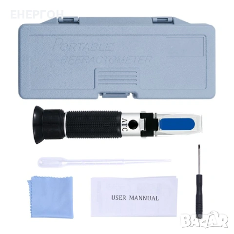 Рефрактометър 3в1 захар грозде вино захаромер гроздов сок, снимка 3 - Други стоки за дома - 53329711