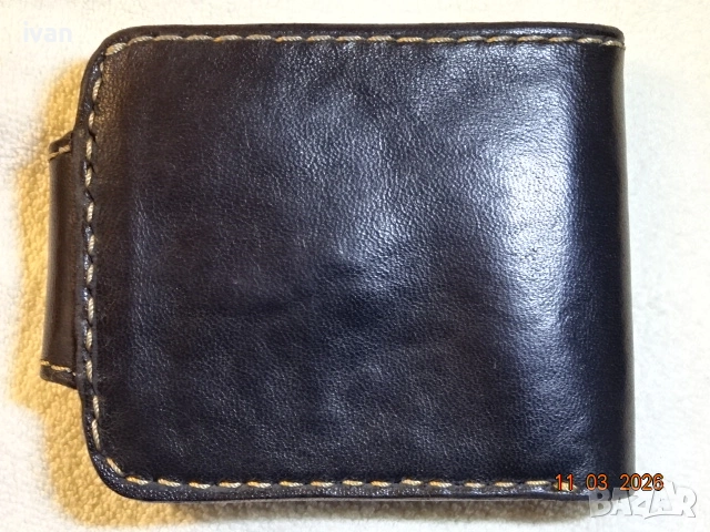 мъжки портфейл от естествена кожа /ръчна изработка/, снимка 5 - Портфейли, портмонета - 53824236