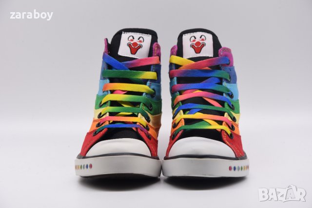 Цветни дамски кецове с принт Rainbow - Номер 36, снимка 3 - Кецове - 40307265