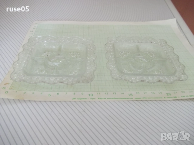 Лот от 2 бр. стъклени свещника за една свещ, снимка 3 - Колекции - 51634860