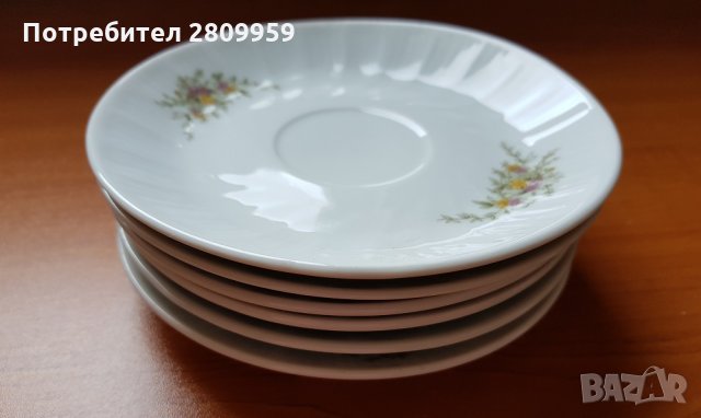 Чаши за чай с чинийки с декор Мащерка, снимка 6 - Чаши - 35823733