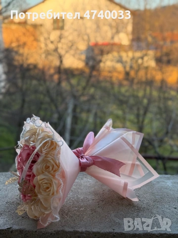 Сатенен букет 60 см за рожден ден, снимка 4 - Подаръци за жени - 53799217