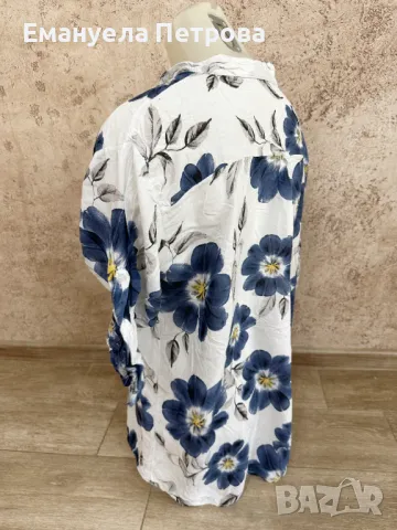 Дамска ежедневна свободна риза на цветя , снимка 4 - Ризи - 48065465