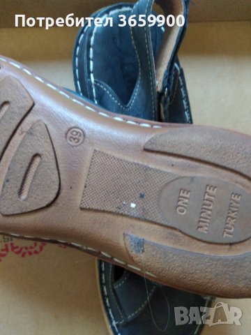 Дамски сандали от естествена кожа, размер 39 , снимка 3 - Сандали - 41978546